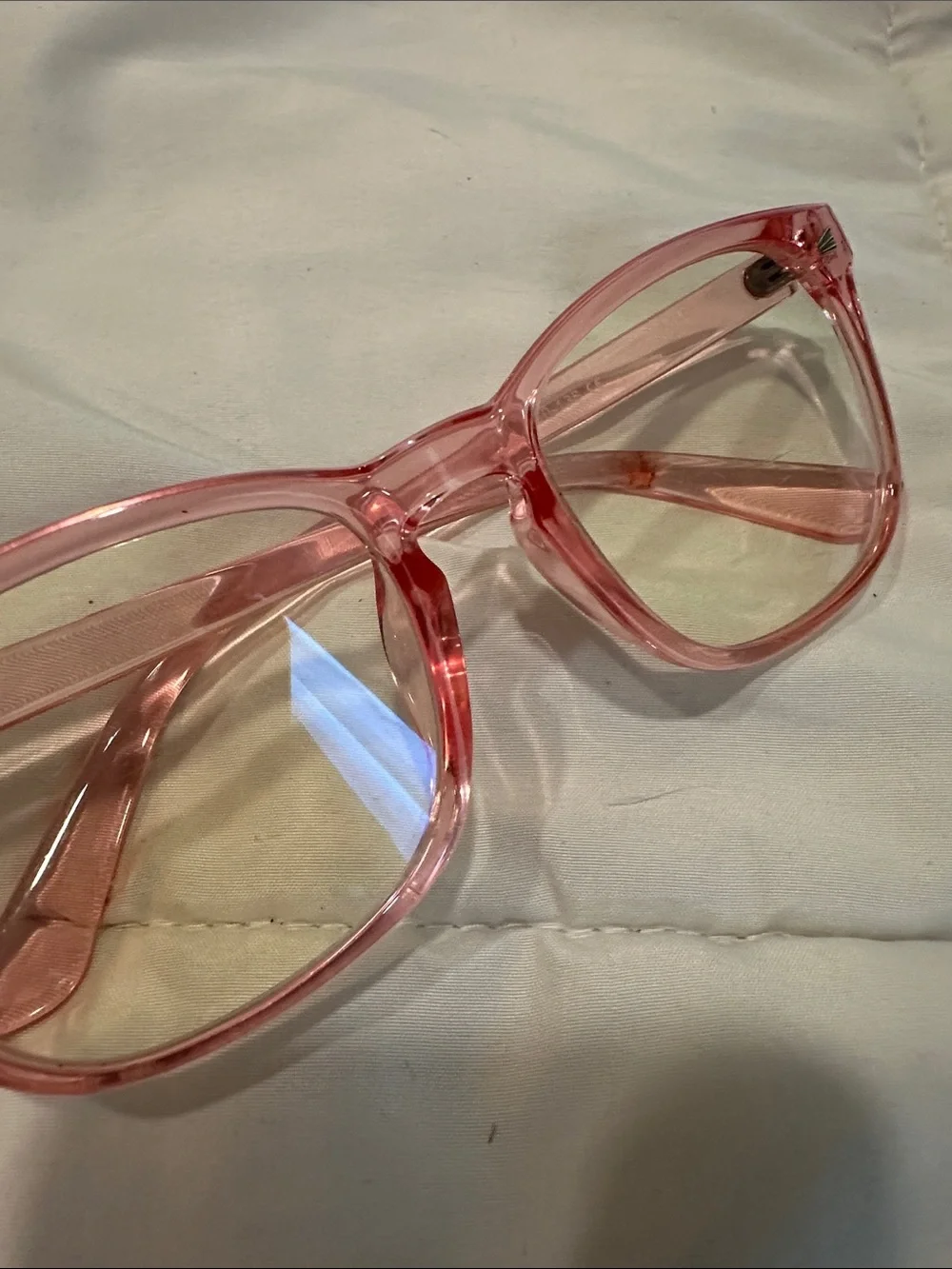 Blue light Pink Clear Lens Women's Fashion Glasses